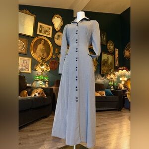 80s Pinup Houndstooth Coat Dress – Vintage Size 6 – Mix It Label